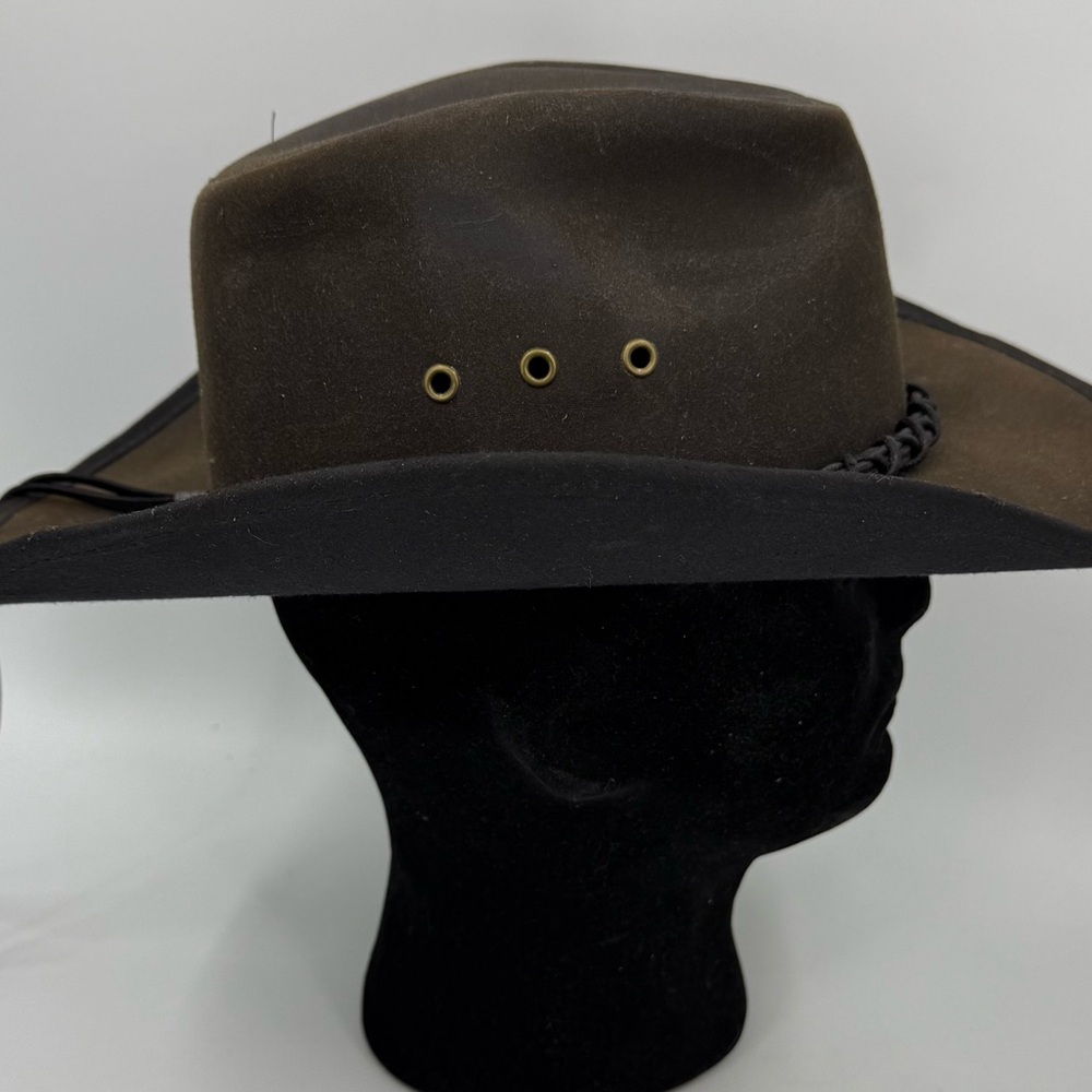 Outback Trading “Bootlegger” Brown Oilskin Hat 1484-BRN Men’s Small S NWOB *READ - Picture 3 of 11